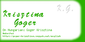 krisztina goger business card